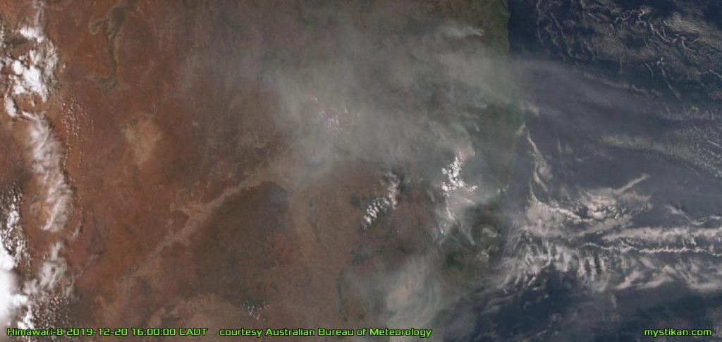FURTHER NORTH The fire front extends up into Queensland, passing Brisbane and reaching almost to Townsville